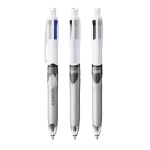 Multifunktions-Kugelschreiber aus Kunststoff mit 3 Tinten und Druckbleistift BIC® farbe weiß/grau