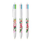 Kugelschreiber aus Kunststoff mit 4 neuartigen Tintenfarben BIC® farbe weiß