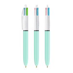 Kugelschreiber aus Kunststoff mit 4 neuartigen Tintenfarben BIC® farbe lagunenblau