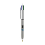 Kugelschreiber aus Kunststoff mit Metalloptik und 4 Farben Tinte BIC® Ansicht mit Druckbereich