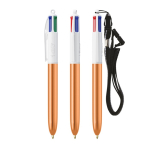 Kugelschreiber aus Kunststoff mit Metallic-Finish und 4-Farben-Tinte Shine BIC® farbe orange