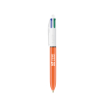 Kunststoff-Kugelschreiber mit feiner Schreibspitze 0,8 mm und 4 Tintenfarben BIC® Ansicht mit Druckbereich