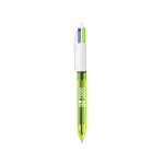 Kunststoff-Kugelschreiber mit feinem Textmarker und 4 Farben Fluo BIC® Ansicht mit Druckbereich