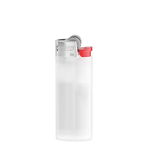 Kompaktes Kunststoff-Feuerzeug mit Kindersicherung BIC® J25 farbe weiß-transparent
