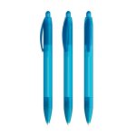 Kugelschreiber aus Kunststoff mit breitem Schaft und blauer Schrift Wide Body BIC® farbe transparentes hellblau