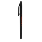 Kugelschreiber aus Kunststoff mit Druckmechanik und blauer Schrift BIC® farbe schwarz