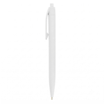 Kugelschreiber aus Kunststoff mit Druckmechanik und blauer Schrift BIC® farbe weiß