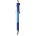 Transparenter Kunststoff-Kugelschreiber mit blauer Tinte Striped Grip BIC® farbe blau
