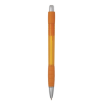 Transparenter Kunststoff-Kugelschreiber mit blauer Tinte Striped Grip BIC® farbe orange