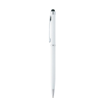 Metallkugelschreiber mit Touch-Pointer und blauer Tinte Sleek Stylus BIC® farbe weiß
