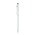 Metallkugelschreiber mit Touch-Pointer und blauer Tinte Sleek Stylus BIC® farbe weiß