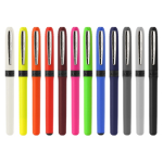Kunststoff-Roller mit ergonomischem Griff und blauer Tinte Grip Roller BIC® farbe weiß Ansicht von hinten