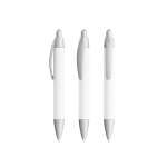 Kugelschreiber aus Kunststoff mit 360°-Druck und blauer Tinte Wide Body Mini BIC® farbe silber