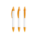 Kugelschreiber aus Kunststoff mit 360°-Druck und blauer Tinte Wide Body Mini BIC® farbe orange-transparent