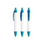Kugelschreiber aus Kunststoff mit 360°-Druck und blauer Tinte Wide Body Mini BIC® farbe transparentes hellblau