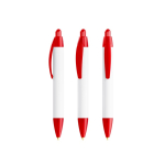 Kugelschreiber aus Kunststoff mit 360°-Druck und schwarzer Tinte Wide Body Mini BIC® farbe rot-transparent