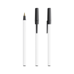 Kugelschreiber aus recyceltem Kunststoff mit Kappe und blauer Tinte Round Stic® BIC® farbe schwarz