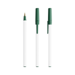 Kugelschreiber aus recyceltem Kunststoff mit Kappe und blauer Tinte Round Stic® BIC® farbe grün