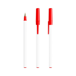 Klassischer Kunststoff-Kugelschreiber mit Kappe und schwarzer Tinte Round Stic BIC® farbe rot