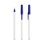 Klassischer Kunststoff-Kugelschreiber mit Kappe und schwarzer Tinte Round Stic BIC® farbe marineblau
