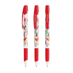 Kugelschreiber aus recyceltem Kunststoff mit weicher Griffzone und schwarzer Tinte BIC® farbe rot
