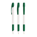 Kugelschreiber aus recyceltem Kunststoff mit weicher Griffzone und schwarzer Tinte BIC® farbe grün