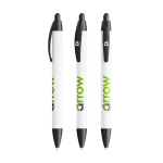 BIC®-Kugelschreiber aus recyceltem Kunststoff mit breitem Schaft und blauer Tinte farbe schwarz