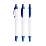 BIC®-Kugelschreiber aus recyceltem Kunststoff mit breitem Schaft und blauer Tinte farbe blau-transparent