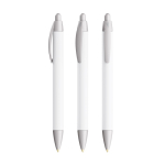 Kugelschreiber aus recyceltem Kunststoff mit breitem Profil und schwarzer Tinte BIC® farbe silber