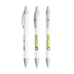 Kugelschreiber aus recyceltem Kunststoff mit breitem Profil und schwarzer Tinte BIC® farbe silber