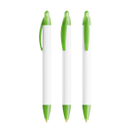 Kugelschreiber aus recyceltem Kunststoff mit breitem Profil und schwarzer Tinte BIC® farbe grün-transparent