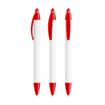 Kugelschreiber aus recyceltem Kunststoff mit breitem Profil und schwarzer Tinte BIC® farbe rot-transparent