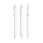 Kugelschreiber aus recyceltem Kunststoff mit breitem Profil und schwarzer Tinte BIC® farbe weiß-transparent