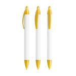 Kugelschreiber aus recyceltem Kunststoff mit breitem Profil und schwarzer Tinte BIC® farbe gelb-transparent
