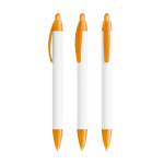 Kugelschreiber aus recyceltem Kunststoff mit breitem Profil und schwarzer Tinte BIC® farbe orange-transparent