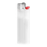 BIC® J26 Kunststoff-Feuerzeug mit hoher Sicherheit und Langlebigkeit farbe weiß-transparent