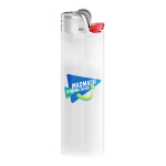 BIC® J26 Kunststoff-Feuerzeug mit hoher Sicherheit und Langlebigkeit farbe weiß-transparent