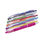 Kugelschreiber aus Kunststoff mit transluzentem Schaft und blauer Tinte Click BIC® farbe blau Ansicht von hinten
