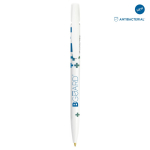 Biologisch abbaubarer Kugelschreiber mit antibakteriellem Schutz und blauer Tinte BIC® farbe weiß