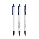 Kugelschreiber aus recyceltem Kunststoff mit Touchpen und schwarzer Tinte BIC® farbe marineblau