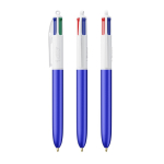Kugelschreiber aus Kunststoff im Frost-Look mit 4 Farben Tinte BIC® farbe blau
