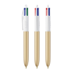 Kugelschreiber aus Kunststoff im Frost-Look mit 4 Farben Tinte BIC® farbe gold