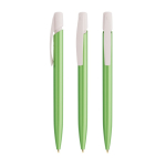 Kugelschreiber aus Kunststoff mit robustem Clip und blauer Tinte Media Clic Glacé BIC® farbe grün