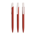 Kugelschreiber aus Kunststoff mit robustem Clip und schwarzer Tinte Media Clic Glacé BIC® farbe rot