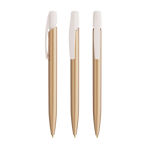 Kugelschreiber aus Kunststoff mit robustem Clip und schwarzer Tinte Media Clic Glacé BIC® farbe gold
