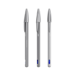 Nachfüllbarer, matter Metallkugelschreiber mit blauer Tinte Cristal® ReNew BIC® farbe glänzendes silber