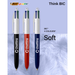 Kugelschreiber aus Kunststoff mit Soft-Touch-Oberfläche und 4 Farben Tinte BIC®