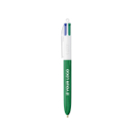 Kugelschreiber aus Kunststoff in Holzoptik, in der EU gefertigt, mit 4 Tinten BIC® Ansicht mit Druckbereich