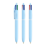 Kugelschreiber aus Kunststoff mit Pastell-Finish und 4-Farben-Tinte BIC® farbe pastellblau