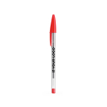 Klassischer transparenter Kunststoff-Kugelschreiber mit roter Tinte BIC® Cristal® Ansicht mit Druckbereich